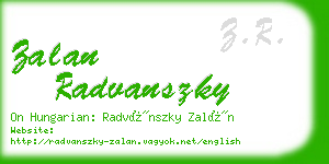 zalan radvanszky business card